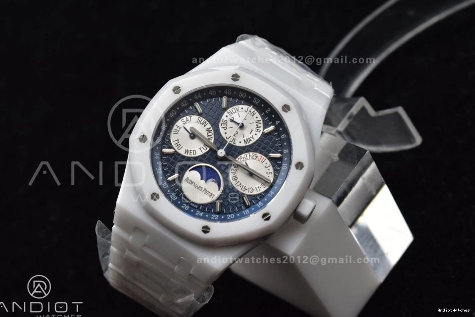 Calendar SmoothTexture on White Ceramic Oak A Best Bracelet Edition Royal 1052 Perpetual 26579cb Ceramic APSF 0501
